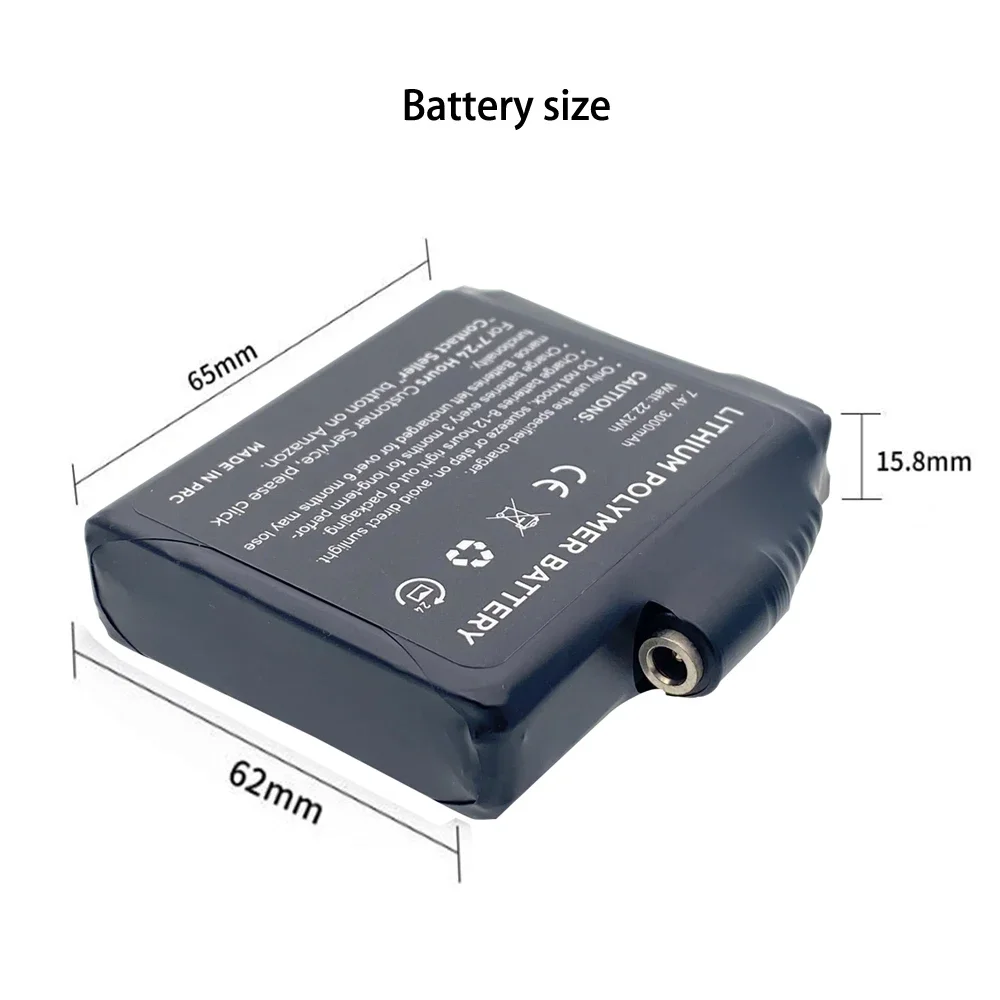 Luvas Aquecidas Bateria 7550602s Polímero de Lítio 7.4v 3000mah Colete de Aquecimento Meias de Aquecimento Carregador Livre Unidades - Image 5