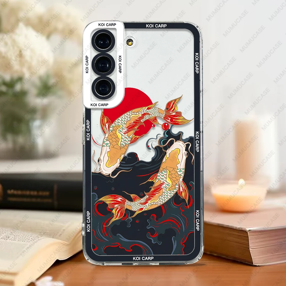 thumbnail image 1 of Case For Samsung Galaxy S24 S20 S21 FE S22 S23 Ultra A32 A33 A50 A52 A53 A73 A54 A14 Soft Cover Koi Carp, 1 of 4