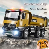 HuiNa 573 1/14 RC Truck 10 Channel 2.4G Remote Control Loader Truck Engineering Vehicle RC Toy Gift for Boy 1