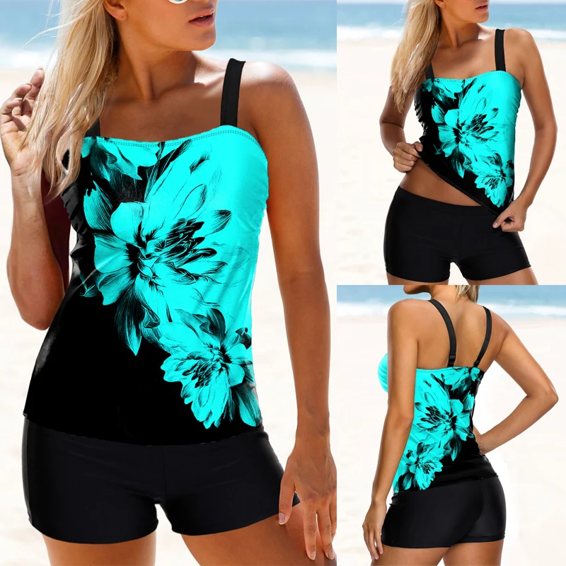 

Новинка лета 2023, Модный Купальник с принтом, Женский пикантный купальник с высокой талией, женский купальник из двух частей, танкини, купальник, пляжная одежда