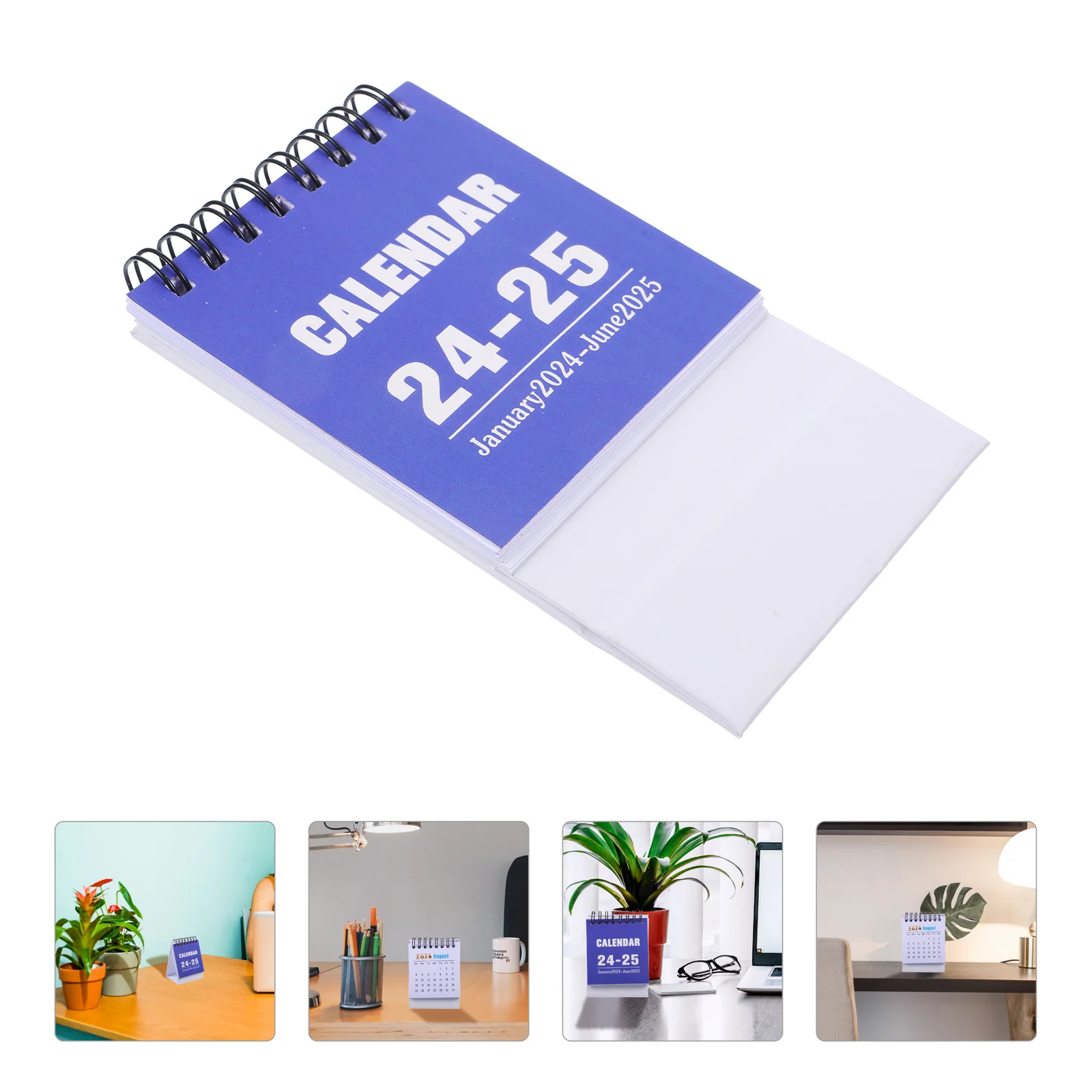 

2024 2025 Mini Calendar Desk Paper Calendar Standing Flipped Calendar Jan 2024 June 2025 Calendar Portable Tent Calendars Wire