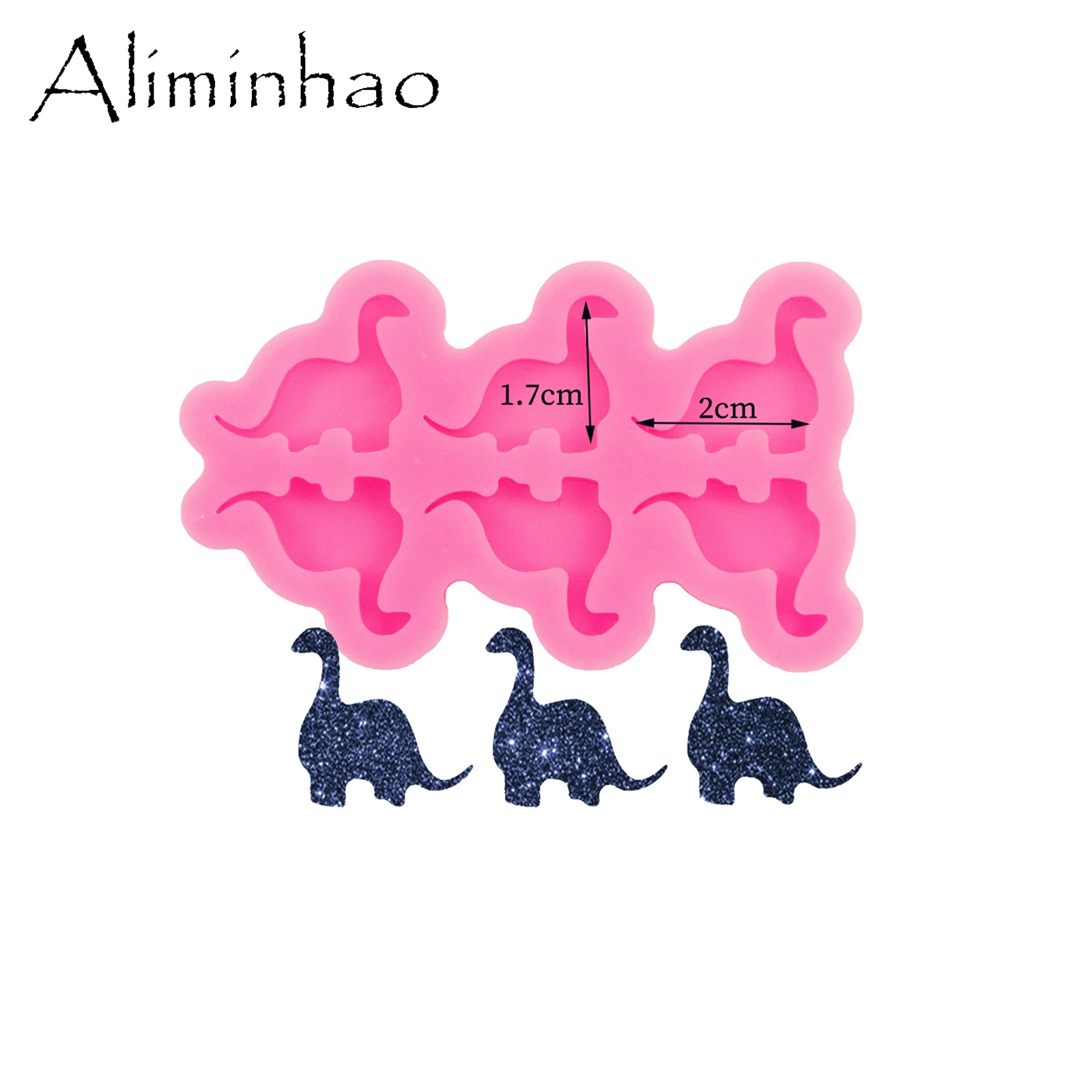 Dy1411 glänzende Mini-Muschel/Dinosaurier/Lotus/Schildkröte Ohrringe Ohr stecker Silikon harzform, Mond kreis Handwerk Kunst DIY Schokoladen form – Detail 5