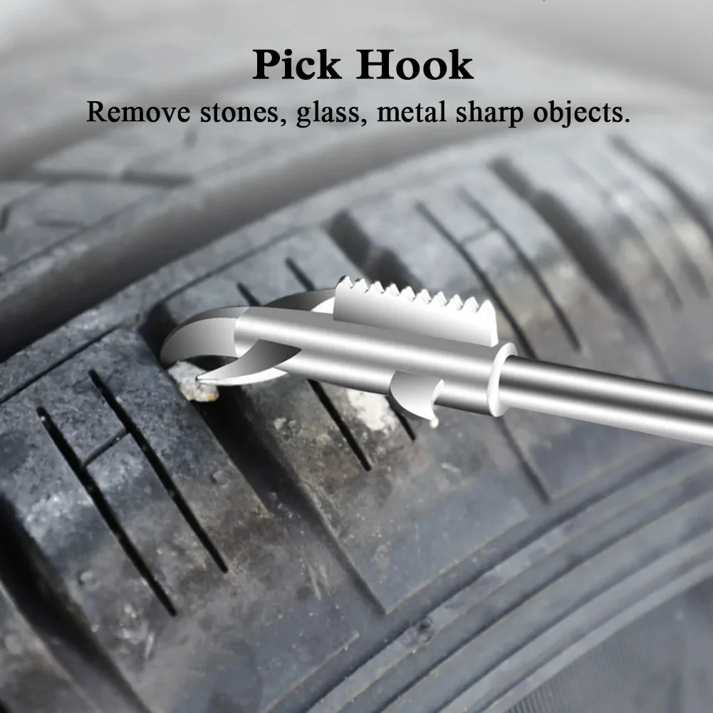 Car Tire Repair Cleaning Hook Screwdriver Accessory Tire Stone Cleaner Stone Remover Cleaning Tool Repair Tools