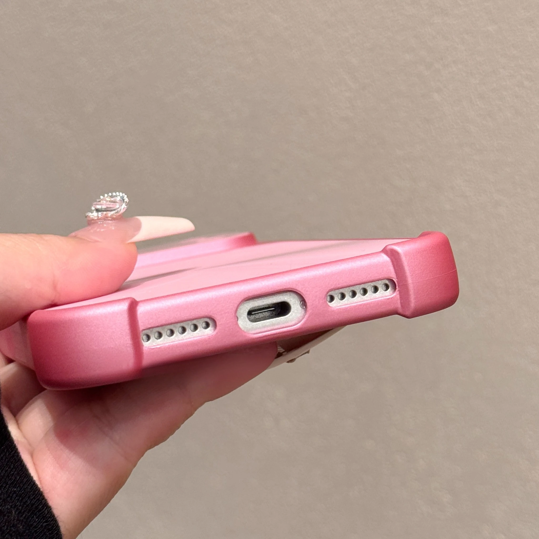 Y2K Luxury Glossy Laser Aurora Phone Case with Four Corner Airbag Protection