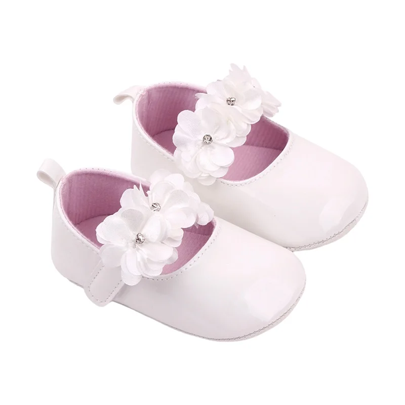0-18months Baby Girls Cute Moccasinss Shoes Soft Sole Flower Decor Pu Leather Shoes for Infant Girls Summer Princess