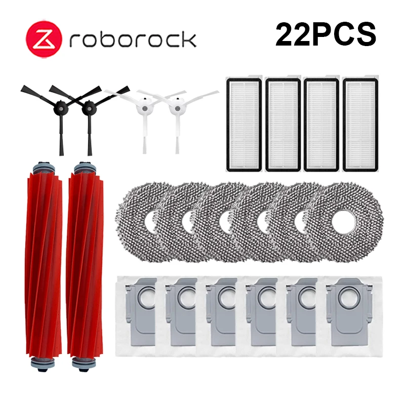 Roborock Robot Vacuum Accessory Kit - Dust Bag, Main & Side Brushes, HEPA Filter, Cleaning Cloths