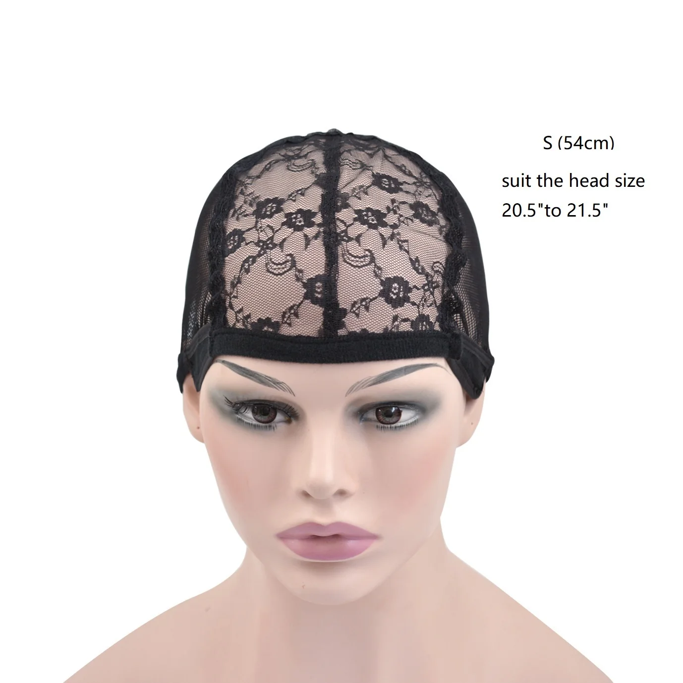 10Pcs Single Lace Wig Cap Breathable Lace Front Wig Base Net Cap Hairnets with Adjustable Band for Wig Making
