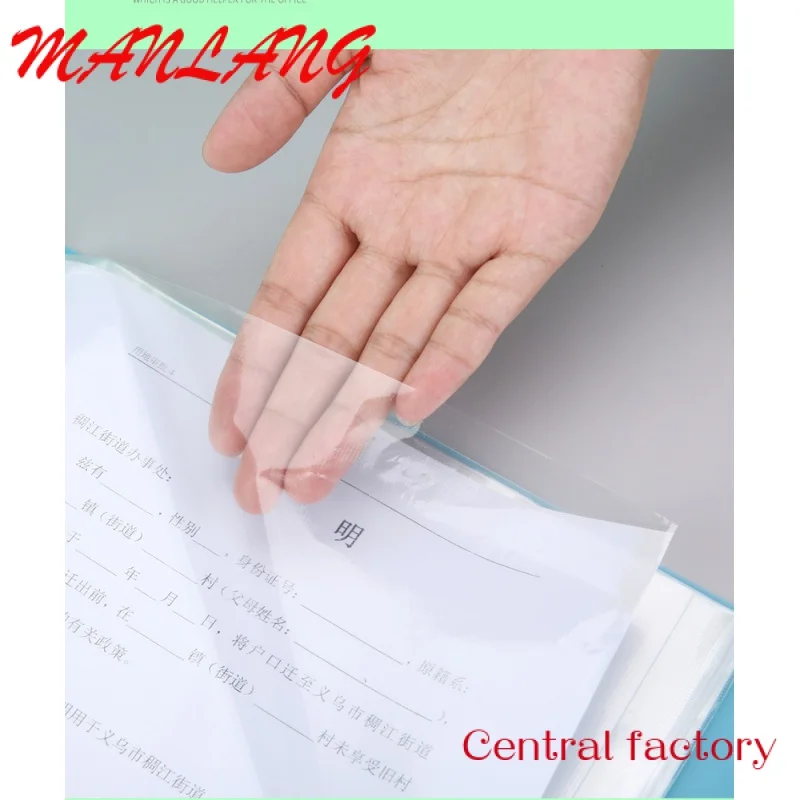 Hard Cover PP Plastic Work Bag Paper A4 20 30 40 60 Pages Organizer Document File folder With Pocket