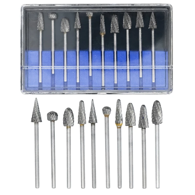 

10Pcs Dental Drill Burs Tungsten Steel Grinding Head Milling Cutters Tungsten Carbide Bur Kits Dentist Polishing Grinding Tool