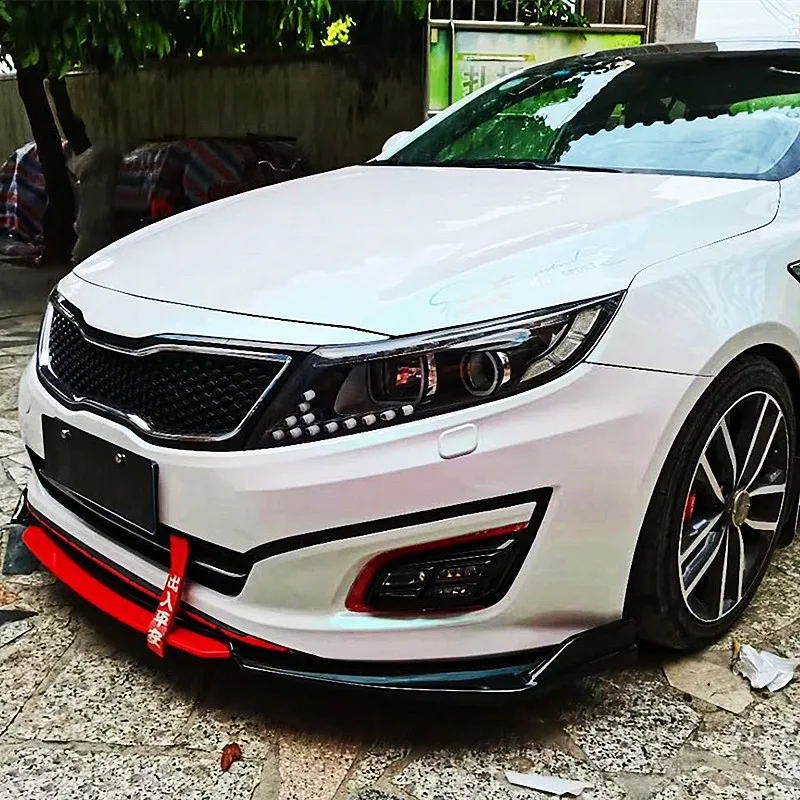 Car Front Bumper Lip Chin Spoiler Splitter Diffuser Guard Bodykit For 2011- Kia K5 Optima External Tuning Upgrade Accessorie