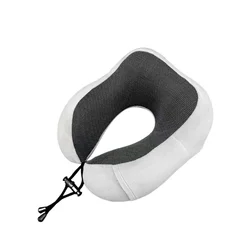 Portable Memory Foam U - Shaped Travel Neck Pillow - Adjustable Soft Support for Enhanced Comfort (Grey)