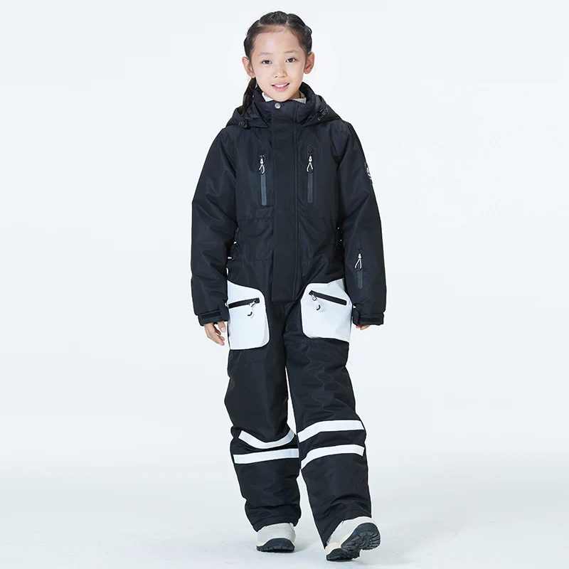 Children's Jumpsuit Boy or Girl Snow Suit Coverall Skiing Snowboarding Clothing Windproof Waterproof Winter Outdoor Sports Wear