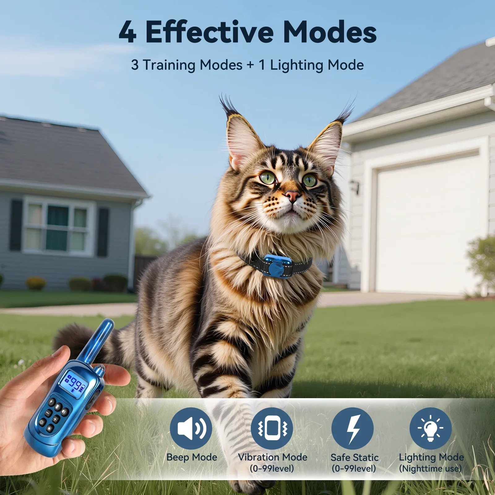 Advanced Cat Training Collar with Beep, Vibration, and Gentle Correction Modes