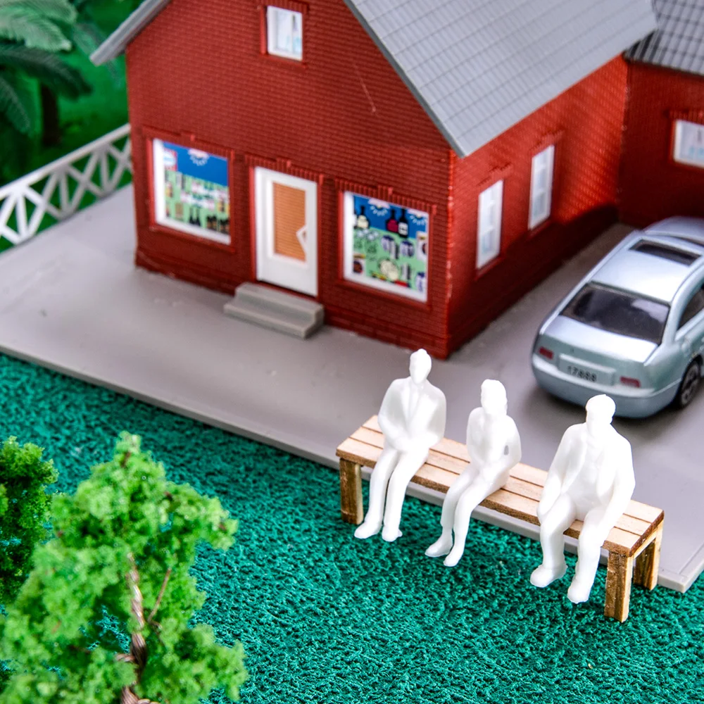 1:50 철도 기차 사람들 모형 미니어처 착석 피규어, DIY 모델링, 앉아있는 승객, 건축 건물 레이아웃, 20 개