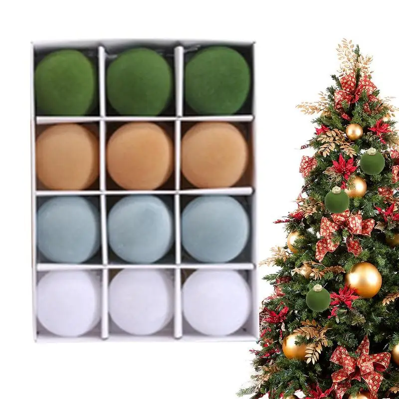 

Набор украшений в виде шаров на дерево, 12 шт. подвесок для праздничного украшения, рождественские украшения для торговых центров, встречи