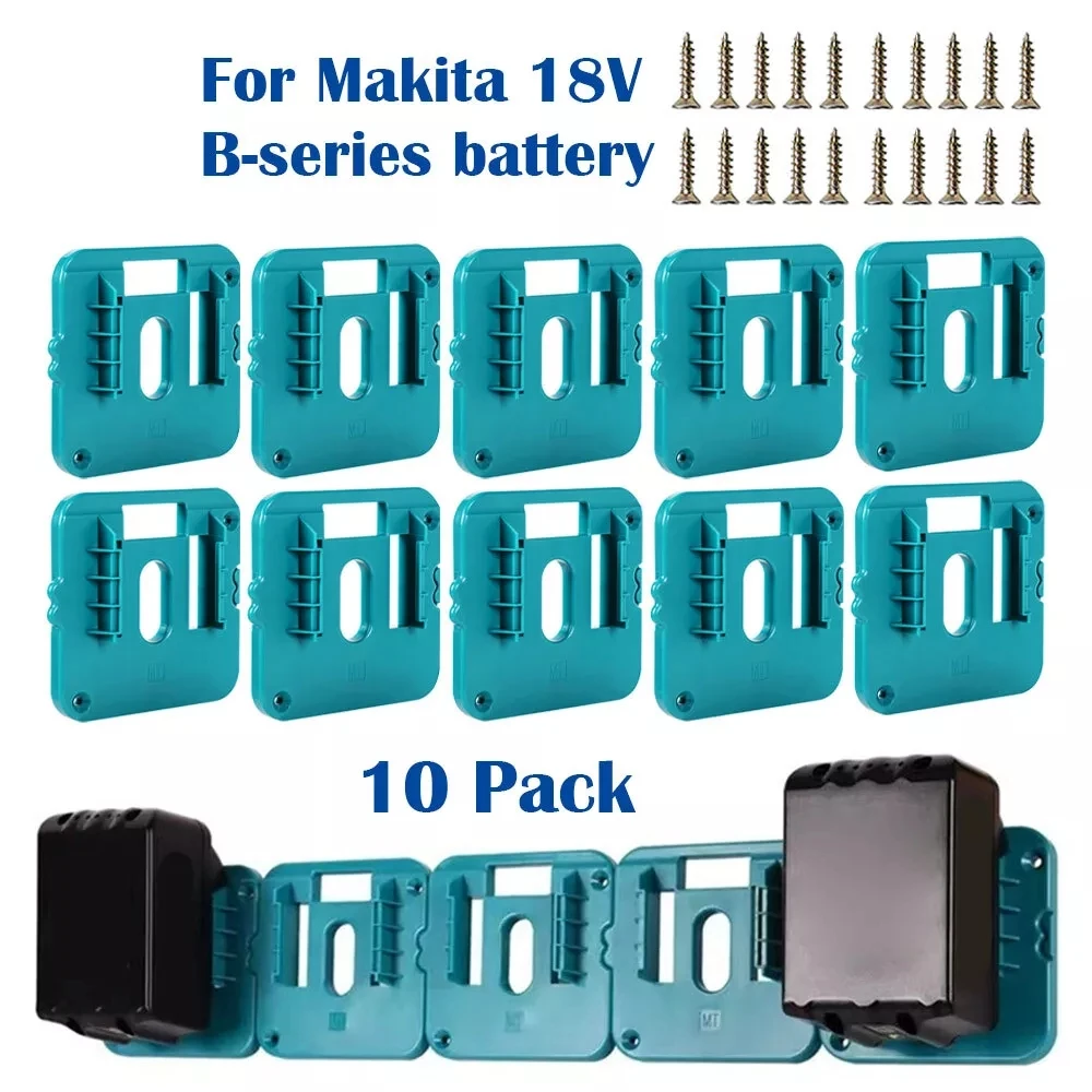 1–10 Stück Batteriehalter-Wandhalterung für 18 V Makita BL1840 BL1830, Batteriehalterung für Batteriespeicher für Lager, Fabrik, LKW