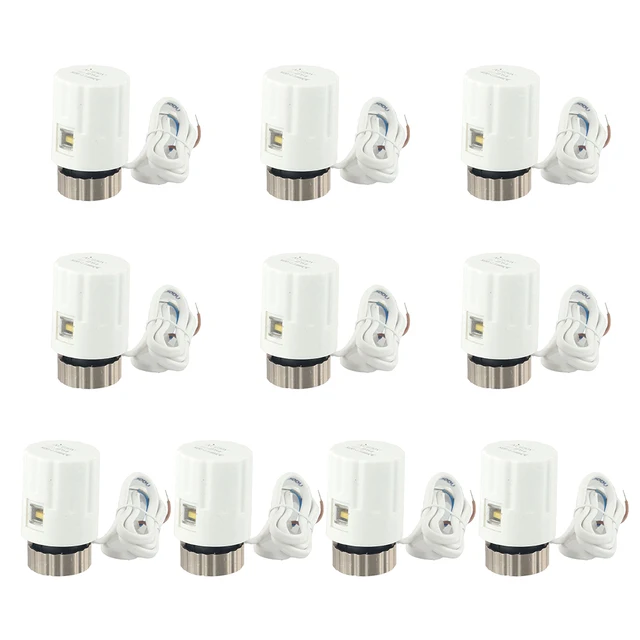 230V Electric Thermal Actuator Valve Head For Thermostat Manifold Underfloor Heating Radiator Normally Opened Closed 2