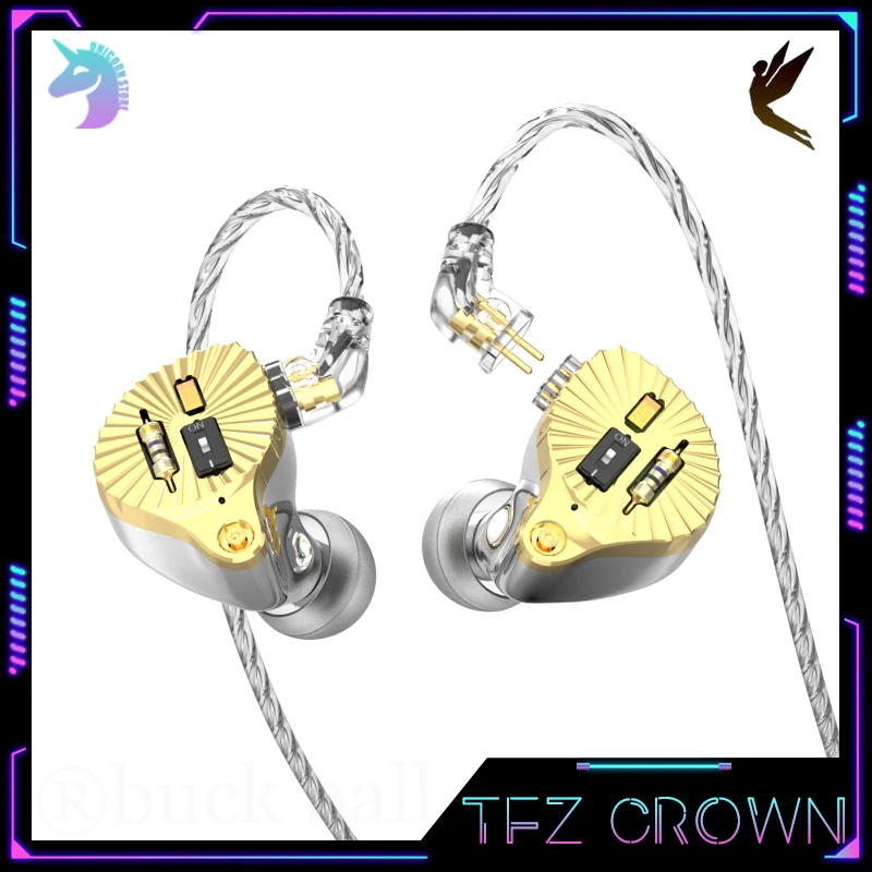 

TFZ CROWN Wired Earphone In Ear Headset Hifi Monitor Earphone 2 mode adjustable Noise Reduction Headphone Low Latency Headsets