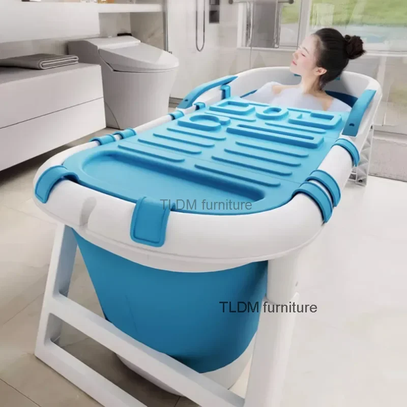 

Foldable Bath Tub Full Body Adult Large Bathtub with lid Portable Bathtubs Adult Household Children's Thickened Bath Bidet Z