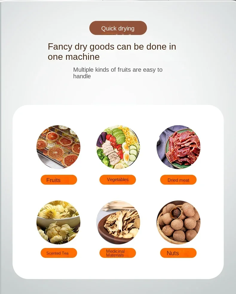 110V/220V Food Dehydrator with Adjustable Temperature Control for Fruit, Vegetable, Pet Treats and Mango Dehydrating