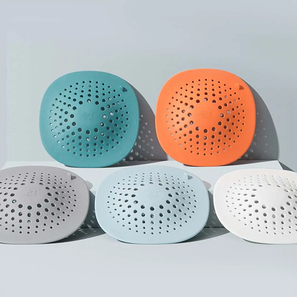 

5 Color Sink Filter with Suction Cup Silicone Bathroom Kitchen Sewer Filter Bath Shower Cover Drain Strainer Hair Stopper