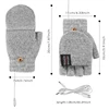 USB Heating Gloves Double-Sided Heating Gloves Outdoor Warmer Gloves Washable Rechargable MittensThermal Fingerless Hand Gloves 5