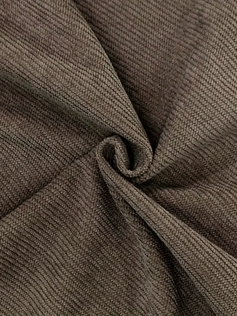 Autumn and winter men's corduroy casual pants with leather label decoration solid color pockets straight leg pants men trousers