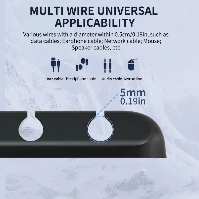 Cable Organizer 5/7-hole Desktop Charging Cable Storage Protector Mouse Cable Headphone Winding Device Fixing Clipp