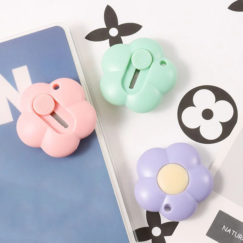 1-teiliges Kawaii Mini Pocket Flower Art Allzweckmesser Express Box Messer Papierschneider Handwerk Verpackung nachfüllbare Klinge Briefpapier – Detail 16