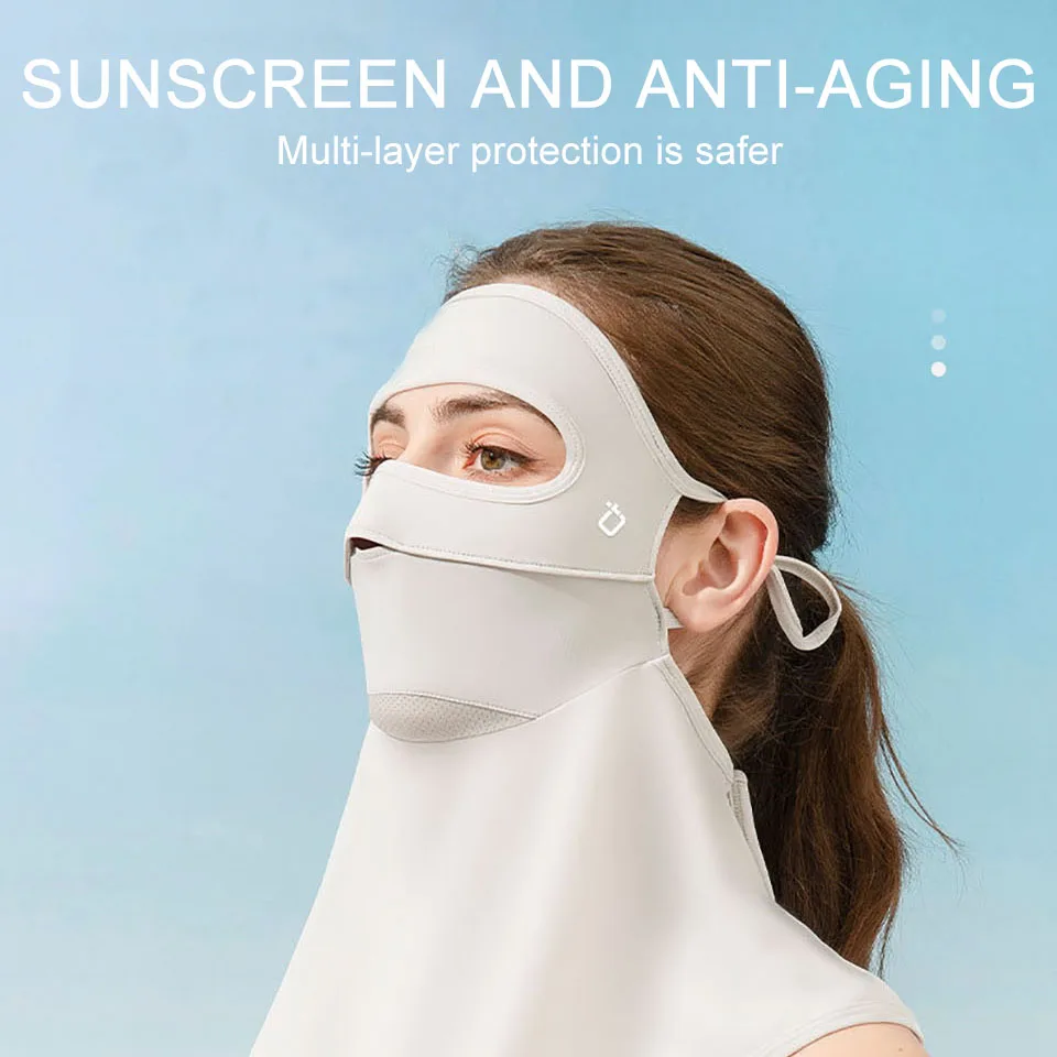 GTUBIKE Sun Protection Veil Summer Riding Mask Facekini Shade Neck Hanging Ear Outdoor Sports Hiking Breathable For Men Women