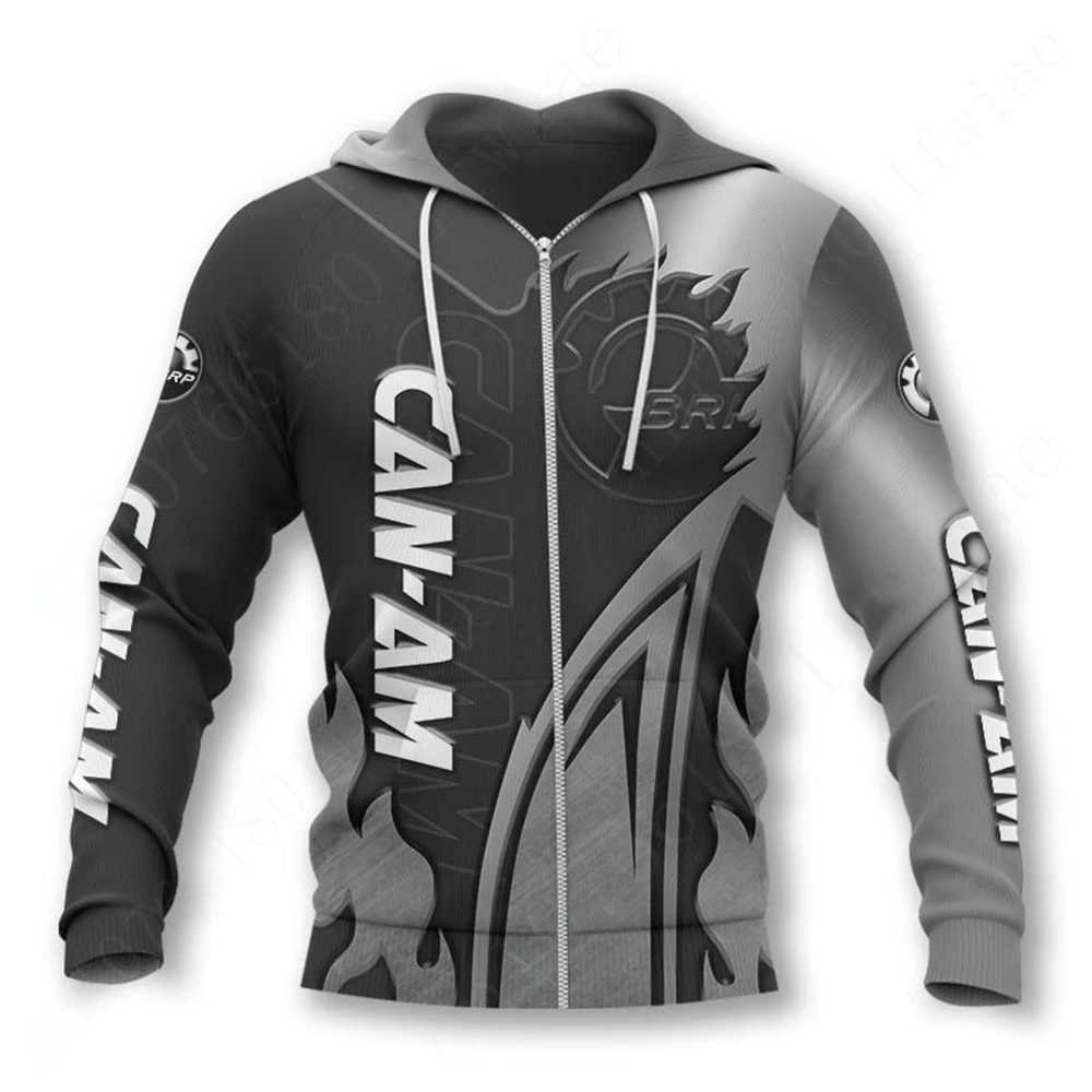 Can-am Unisex Clothing Casual Sweatshirt Top Anime Hoodies For Men Women Essentials Pullover Harajuku 3D Printing Zip Hoodies