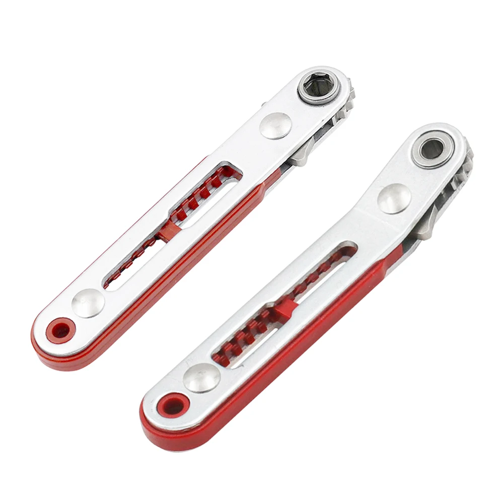 

UYANGG 1/4 Inch Ratchet Wrench Screwdriver Drive Socket Hex Screwdriver Bit Dual-Drive Head Ratchet Wrench Tool With Two Heads