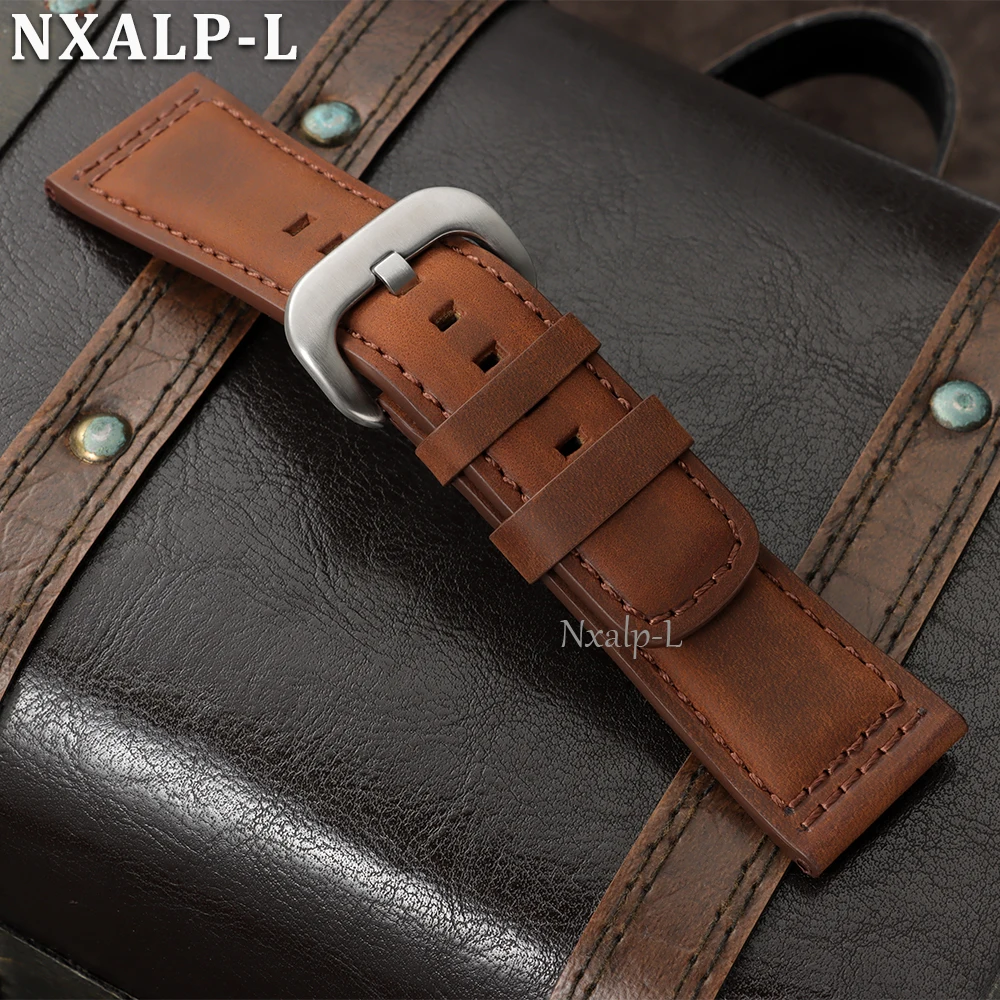 Premium Crazy Horse Leather Wristband - Matte Cowhide 28mm Men's Accessory