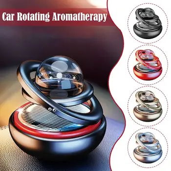 Car Solar Aromatherapy Ornaments Car Double Suspended Crystal Ball Rotating Aromatherapy Perfume Ornaments Creative Ornaments 2