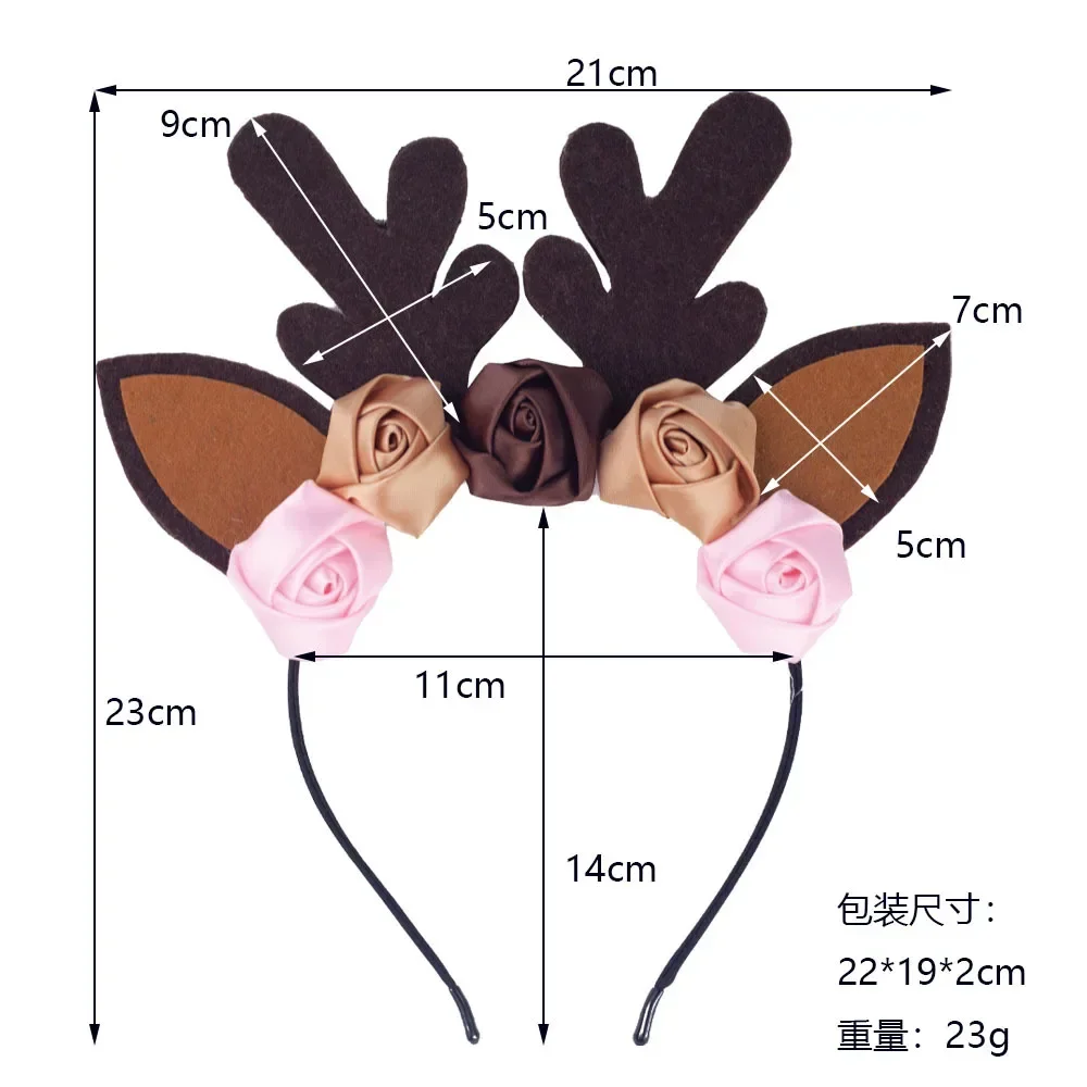 Halloween Deer Animal Costume Accessories Headband Tail Horn Bow Tie Tutu for Toddler Kids Girls Fancy Dress Up Christmas