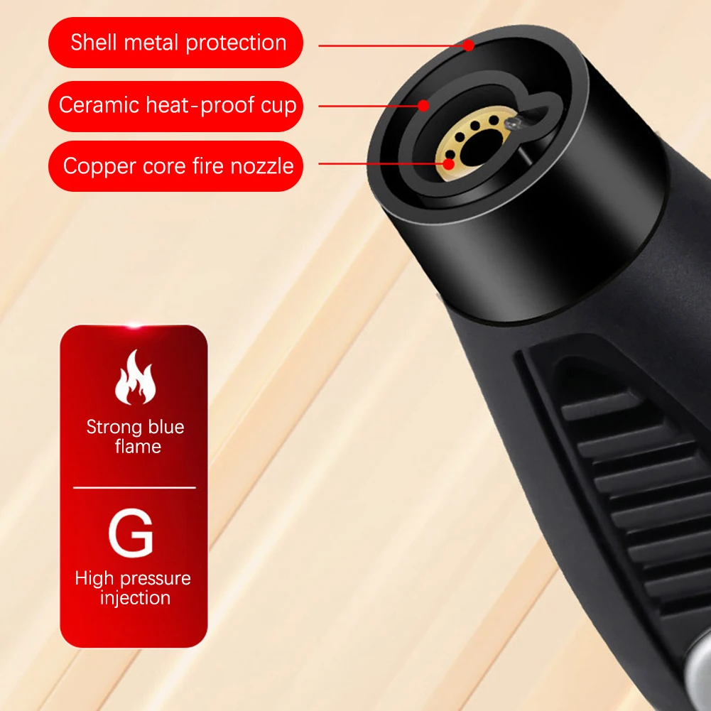 Windproof Turbo Torch Butane Gas Lighter Kitchen Outdoor Barbecue Camping Welding Lighters Ignition Tool Flamethrower bbq lighter butane gas lighter