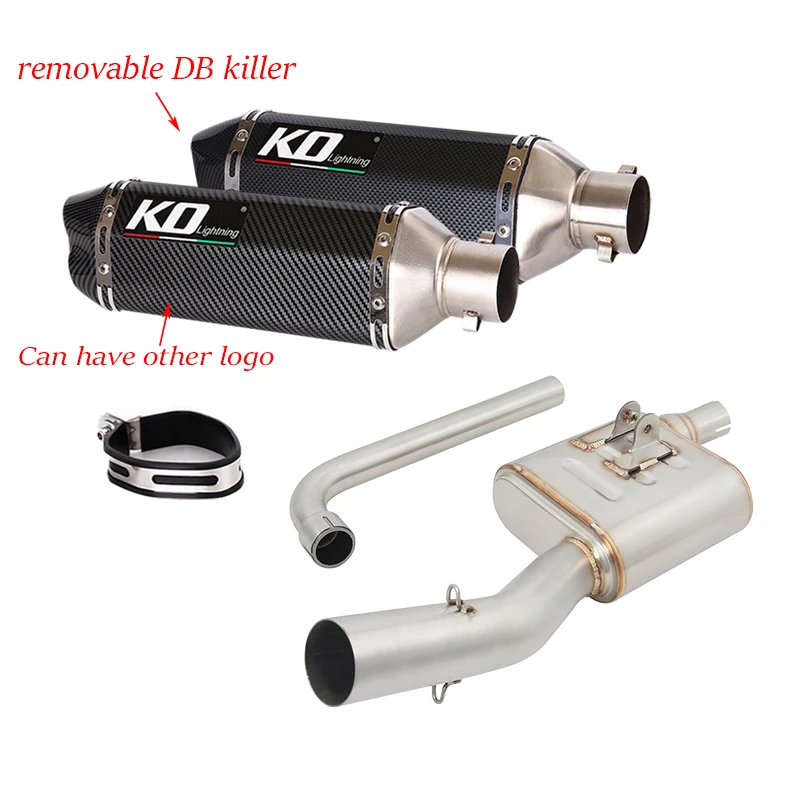 

Выхлопная система для мотоцикла, глушитель выхлопной трубы, передняя выхлопная труба, слипонговая перегородка для Aprilia GPR250R GPR250S 2021-2022