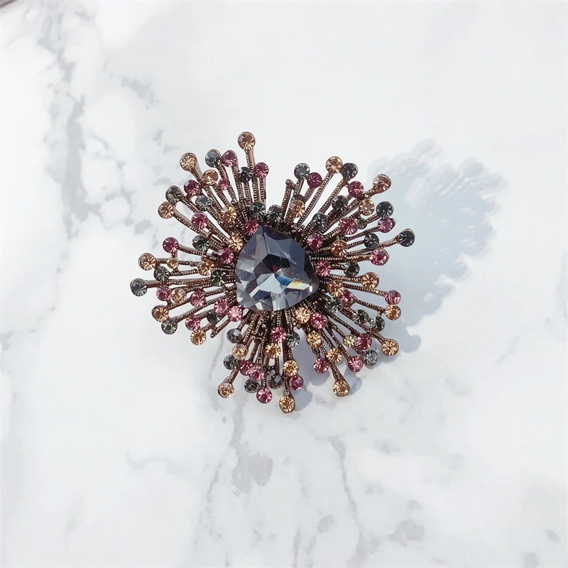 Broche extra grande de plumas y crstal Regalo para ella - Etsy España