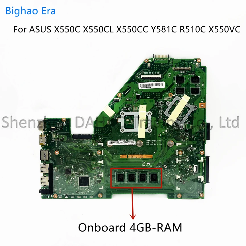 Placa-mãe do Portátil para Asus X550c X550ca Y581c X550cc X550cl X550vb X550vc I33217u I5-3337u I7-3537u 4gb-ram Gt720 2gb-gpu - Imagem 3