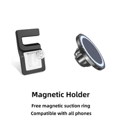 Premium Wireless Charging Car Phone Holder with Special Fixed Bracket Base - Interior Accessory (Magnetic holder)