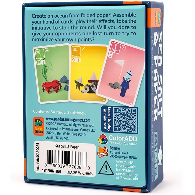 Pandasaurus Games Sea Salt Paper Card Game - Jeu de stratégie sur le thème de l'océan, tactiques rapide, jeu familial amusant, adapté aux enfants 2