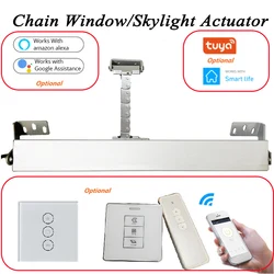AC OR DC Motorized Window Actuator Velux window opener OR Wifi Remote Control Greenhouse Window Opener Automatic Open Skylight