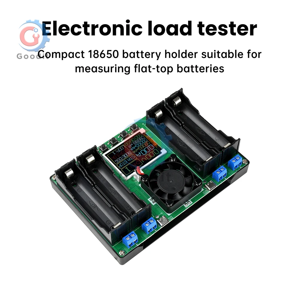 18650 21700 Type-C 4Channel Battery Capacity Tester LCD Display