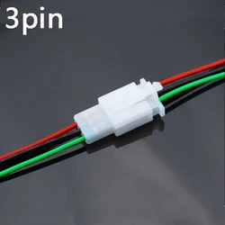 Automotive Quick Connection Electrical Wire Connector Kit - 2.8mm Male & Female Terminal Plugs (Set of 9) (3 pin)