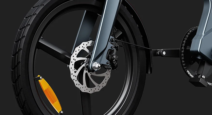 DYU T1 Faltbares Elektrofahrrad für Erwachsene, 250W Motor, Elektrisches Straßenfahrrad, 36V 10Ah Akku, 20 Zoll Reifen, 25 km/h Höchstgeschwindigkeit, E-Bike – Detail 14