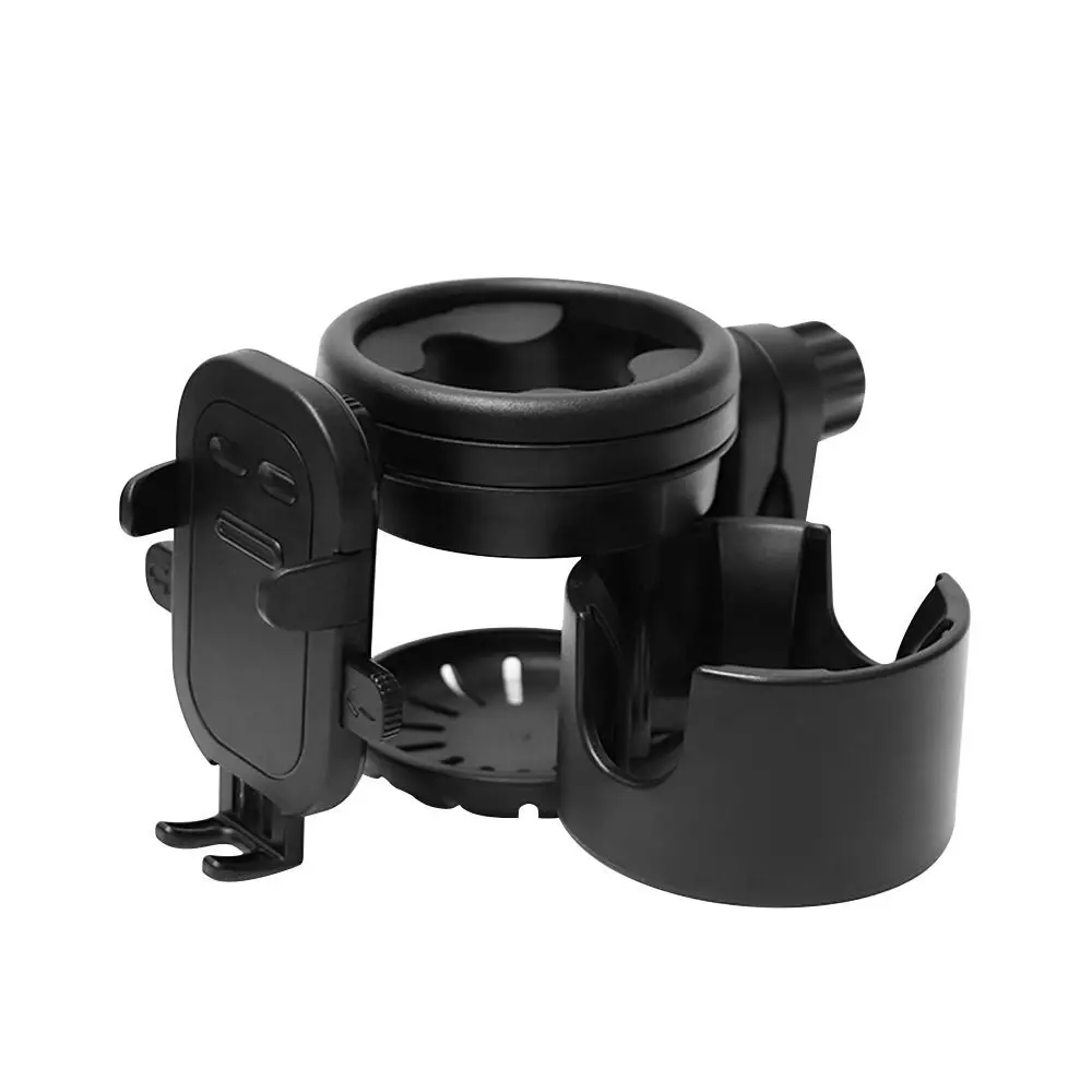 Anti-slip Baby Stroller Cup Holder Adjustable Easy To Install Kids Cup Stand Rotatable Phone Holder