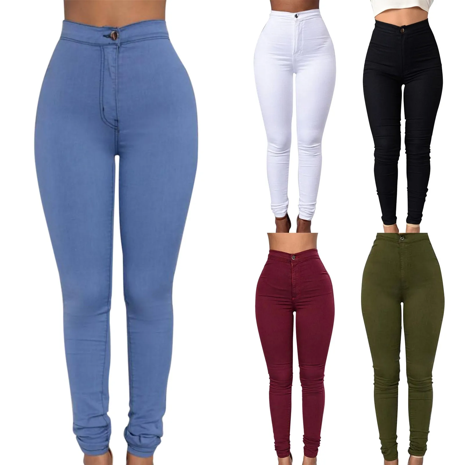  - Women'S High Waisted Jeans Stretch Cotton Butt Lift Dress Pants for Women Business Casual Women Casual Pants Long
