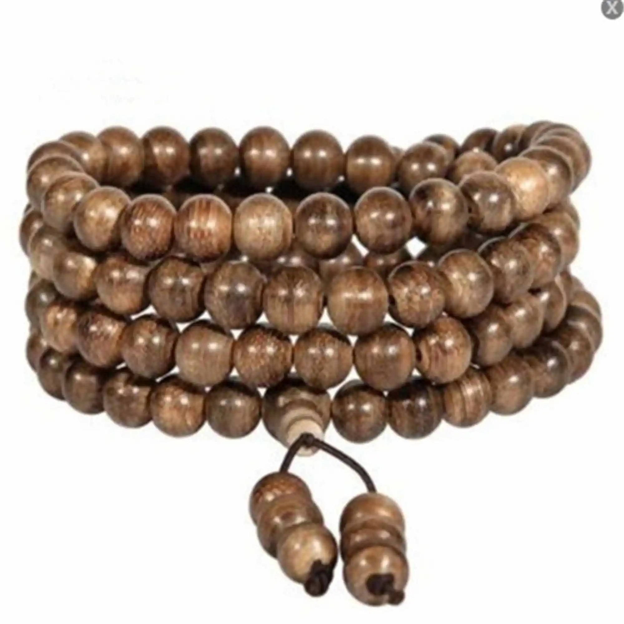 

8mm Natural brown sandal wood prayer beads bracelet bracelets 108 Jewelry Lovers Beaded Gift Eco-Friendly Semi-Precious Stones