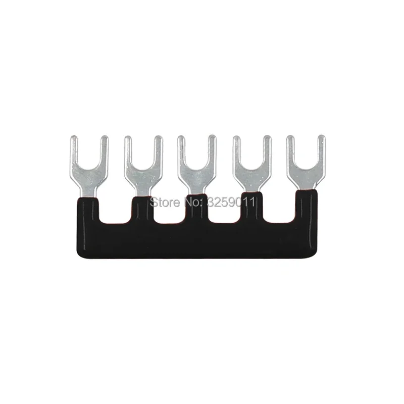 

10PCS TB2505 Suyep 5 Positions 25A Wire Connector Pre Insulated Fork Type Barrier Spades Terminal Strip Jumper Block