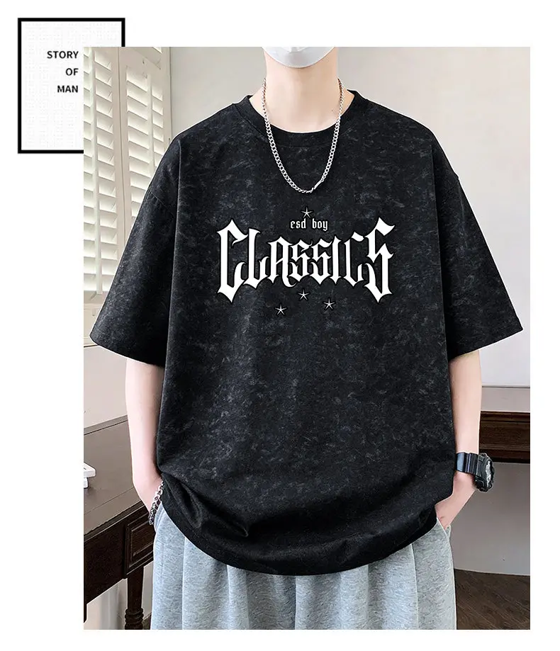 Lässige Sommer-Mode 2026: Herren-T-Shirts aus Baumwolle mit kurzen Ärmeln – Klassische Oberteile für Jugendliche, Streetwear, lockere T-Shirts für Outdoor-Sportarten – Detail 16